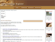 Tablet Screenshot of genealogyregister.com